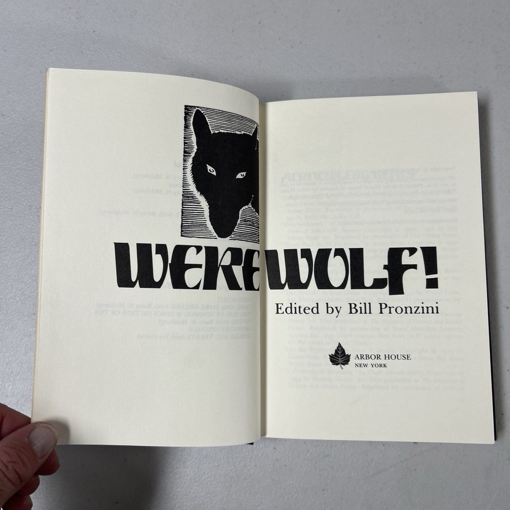 Werewolf! A Connoisseur's Collection of Werewolfiana Bill Pronzini 1979 HC Book